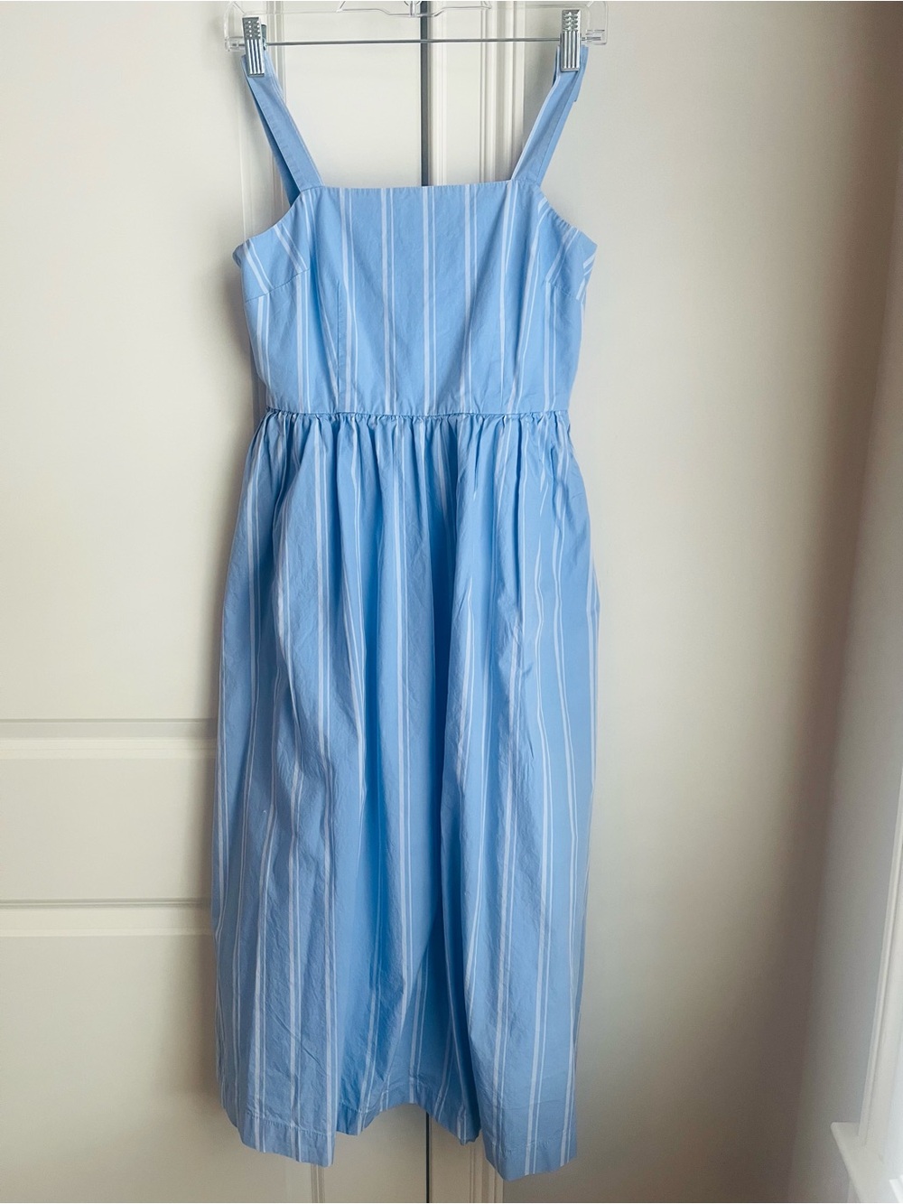 a new day Light Blue Striped Midi Sundress